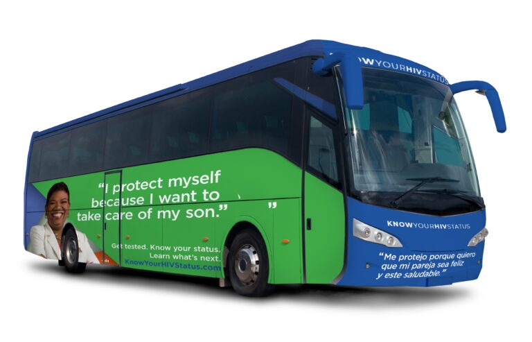 Know Your HIV Status Campaign bus wrap