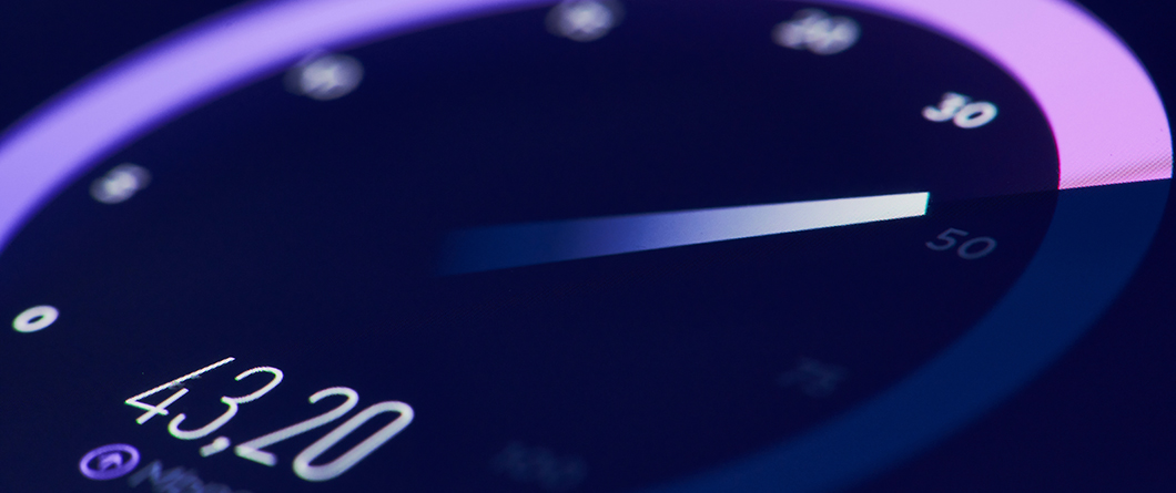 Page Speed and Performance | Evok Advertising Close up of a circular gauge with a purple arc showing a reading of 4320