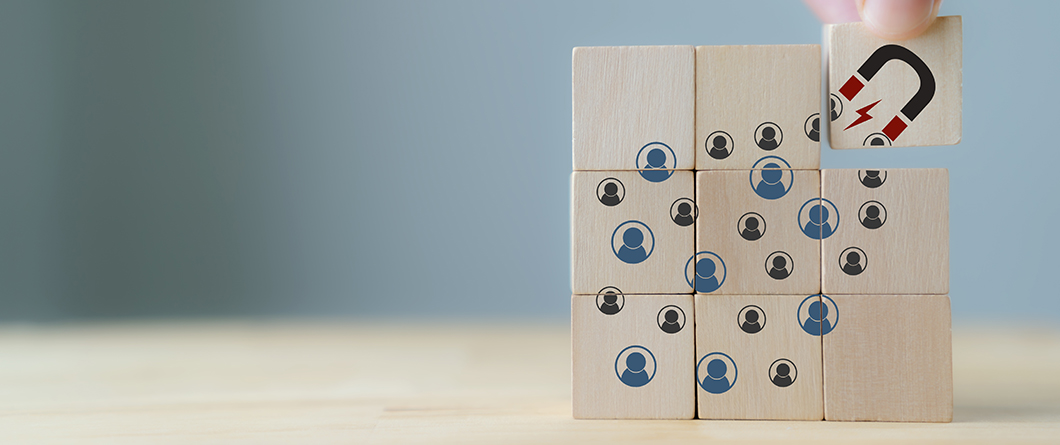 Review Response Protocols | Evok Advertising Blocks forming a pyramid with user avatars a magnet topped block suggests data privacy protection